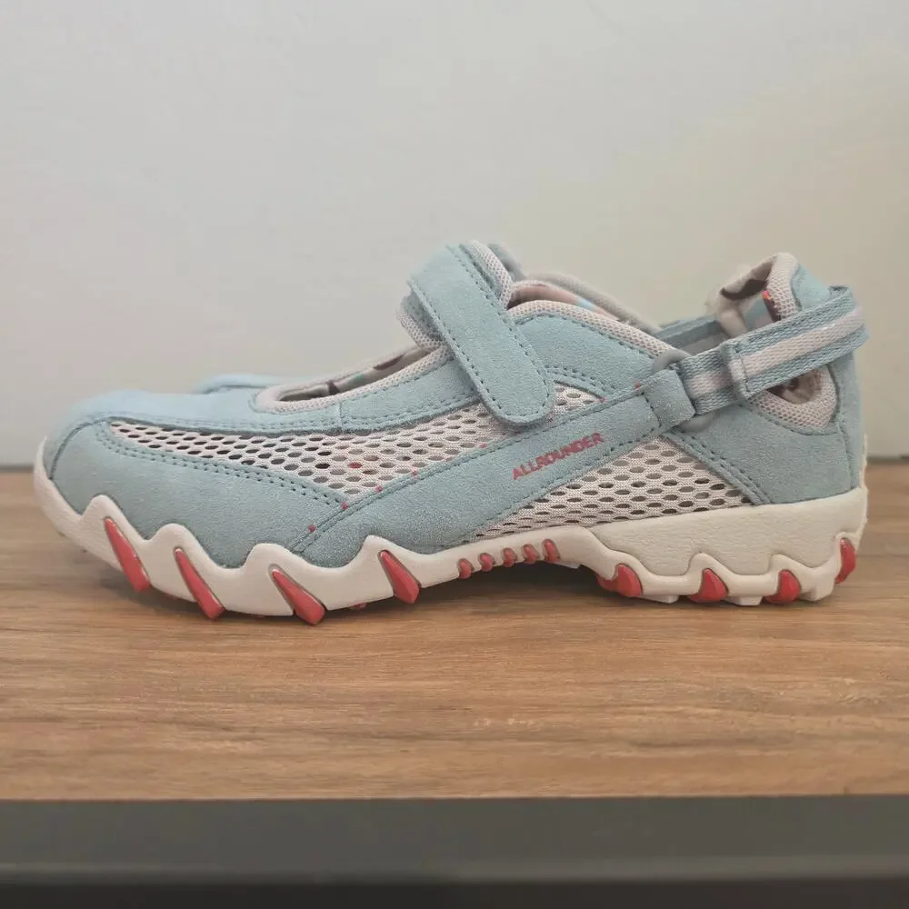 Allrounder by Mephisto Niro Mary Jane Shoes Womens US 6 Blue Mesh Comfort NWT
